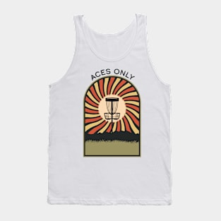 Aces Only Disc Golf Vintage Retro Arch Mountains Tank Top